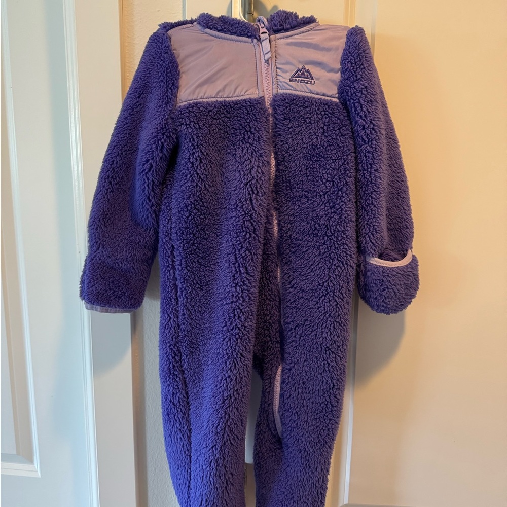 Snozu Purple Kids One Piece Fluffy Body Suit 24 month.